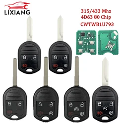 CWTWB1U793 Chiave telecomando per auto 3/4/5 pulsanti Fob 315-433 MHz 4D63 Chip per 2012 2013 2014 2015 20162017   Ford Flex Explorer Toro