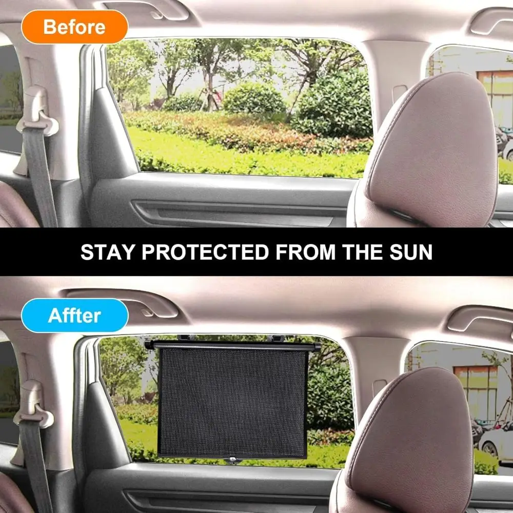 

New Retractable Car Side Window Sun-Shade Universal Black UV-Protection Curtains Car Window Sun Visors Home Office