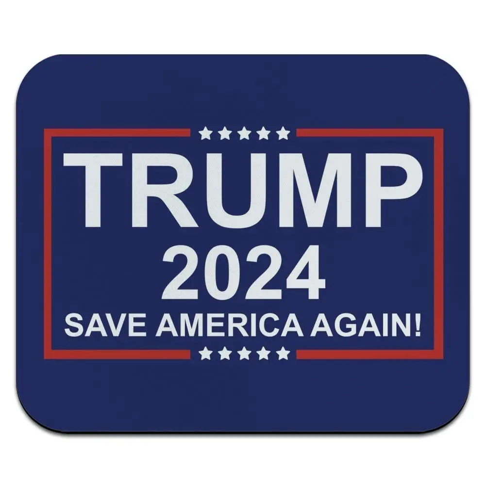 

Trump 2024 Save America Again Hot-Selling Square Mouse Pad Comfortable Gaming Mousepad Mouse Mat Keyboard Mats Desk Pad 22x18cm