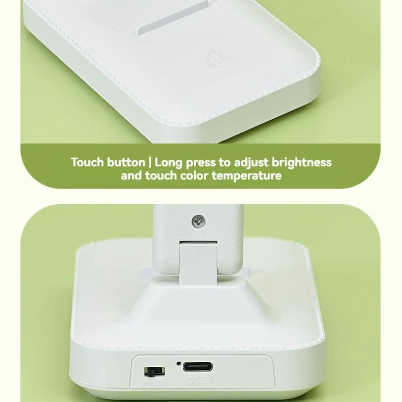 LED لمبة مكتب USB عكس الضوء اللمس مصباح طاولة قابل للطي مع حماية العين USB قابلة للشحن لغرفة النوم دراسة القراءة أضواء ليلية