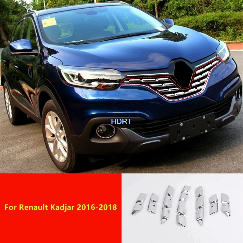 Accesorios Decorativos para Autos, Rejillas Delanteras Estilo Racing, Cubierta Protectora para Carrocería, Adhesivo Exterior para Renault Kadjar 2016-2018