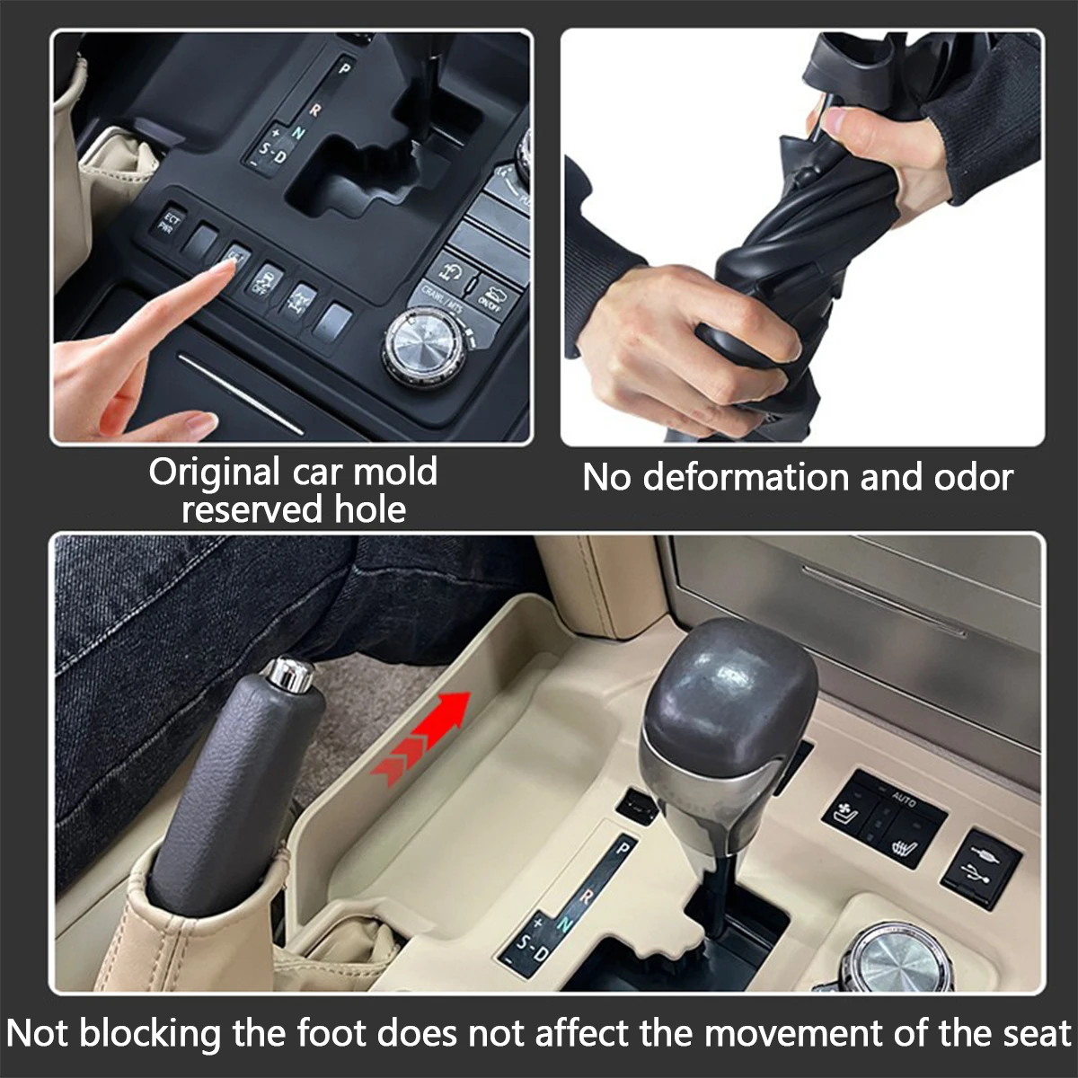 For 2008-2021 Land Cruiser Lc200, Central Control Silicone Mat, Central Control Dust-Proof Mat, Silicone Storage Mat, Car Interior Protection Accessories view 3