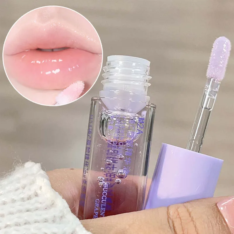 Transparent Mirror Plumping Lip Oil Fruity Crystal Jelly Lip Gloss Moisturizing Lip Coat for Lipstick Lips Care Makeup Cosmetics