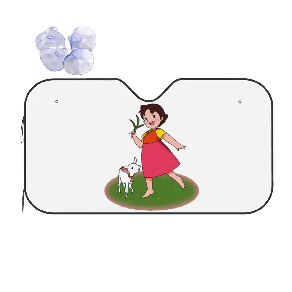 

Heidi Cartoon 70s Sunshade Windscreen Car Front Windshield Window Sun Visor Accessories Covers