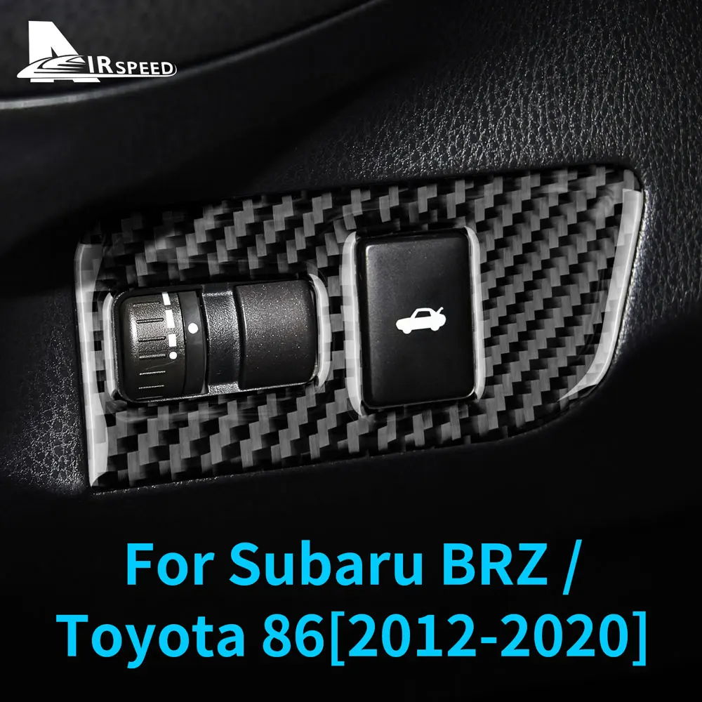 Sticker for Subaru BRZ Toyota 86 2012 2013 2014 2015 2016 2017 2018 2019 2020 LHD RHD Car Trunk Button Carbon Fiber Accessories