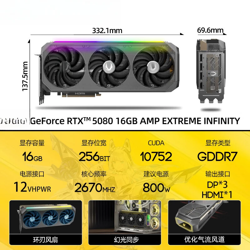 GEFORCE RTX 5080 16 ГБ усилителя для настольных игр