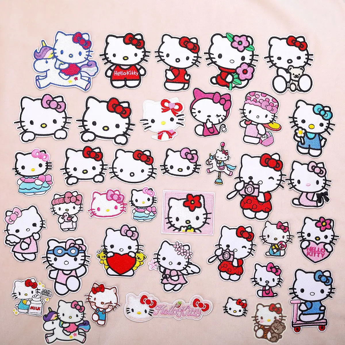 

Мини-Kt Cat тканевая нашивка с вышивкой аниме Kawaii Hello Kitty этикетка пятно мультфильм анимационная нашивка одежда декоративные игрушки «сделай сам» подарки