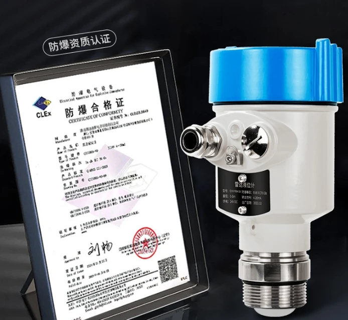 Radar Level Gauge Intelligent Anti-corrosion and Explosion-proof Material Level River Lime Dust Silo Cement Reservoir