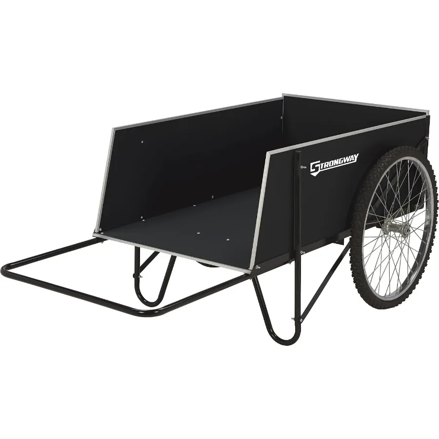Garden Cart for outdoor use, polyethylene body, gray color, 400-lb capacity and 14 cu. ft. volume