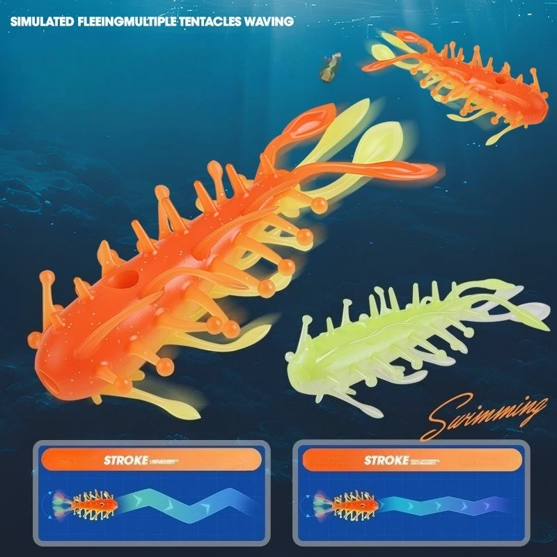 3/1PCS 8.2cm Simulation Hollow Sea Cucumber Soft Fishing Lure 6.3g Floating TPE Bionic Bait Saltwater Freshwater Bass Pike Perch image 2
