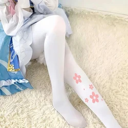 Genshin Impact Kamisato Ayaka New Skin Cosplay Costume stockings Springbloom Missive Elastic Tight Sexy Pantyhose Carnival Gift