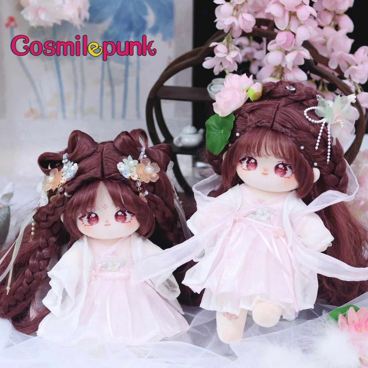 

Original Lolita Soft Silk Wig Girl Plush 20cm 28cm Doll Body Toy Game Cosplay Anime Bag Accessories Cute PDD