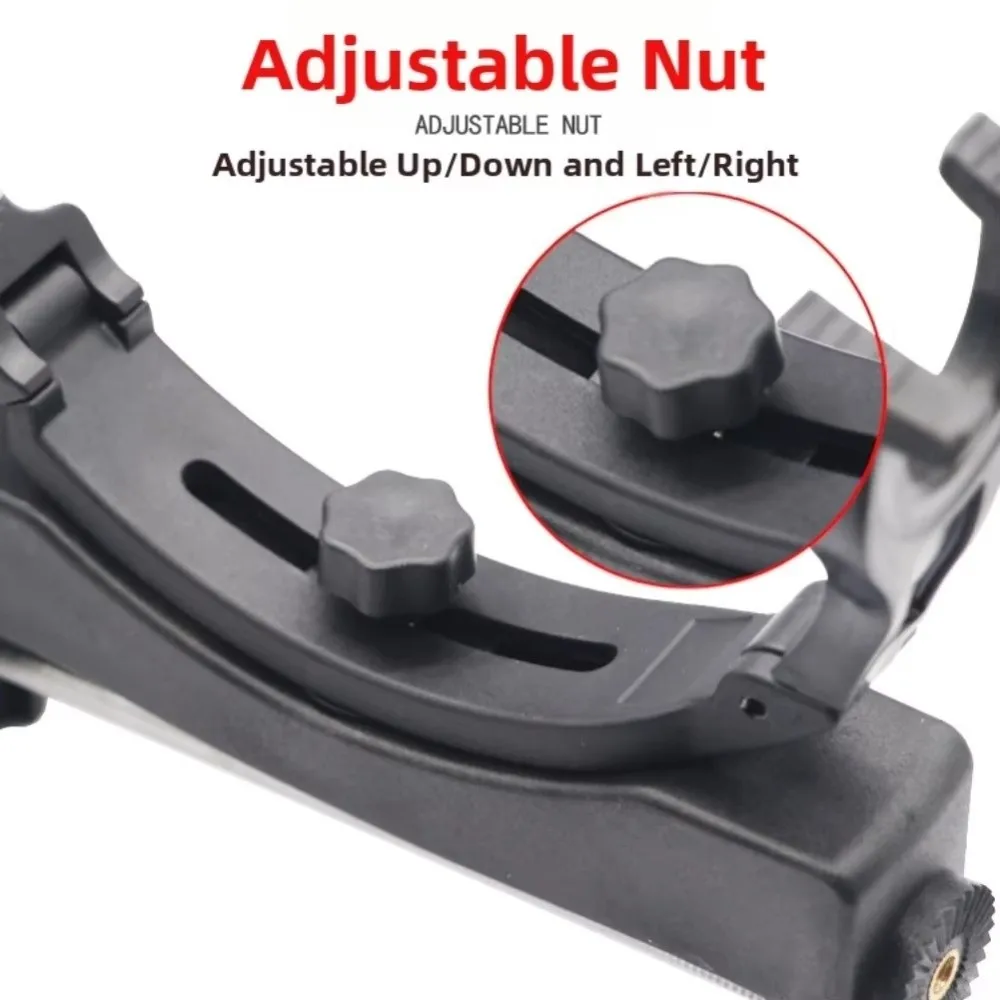 Adjustable Fishing Rod Holder 360° Rotating Clamp Type Fishing Rod Bracket Firm Clamp Multifunction Fishing Pole Support