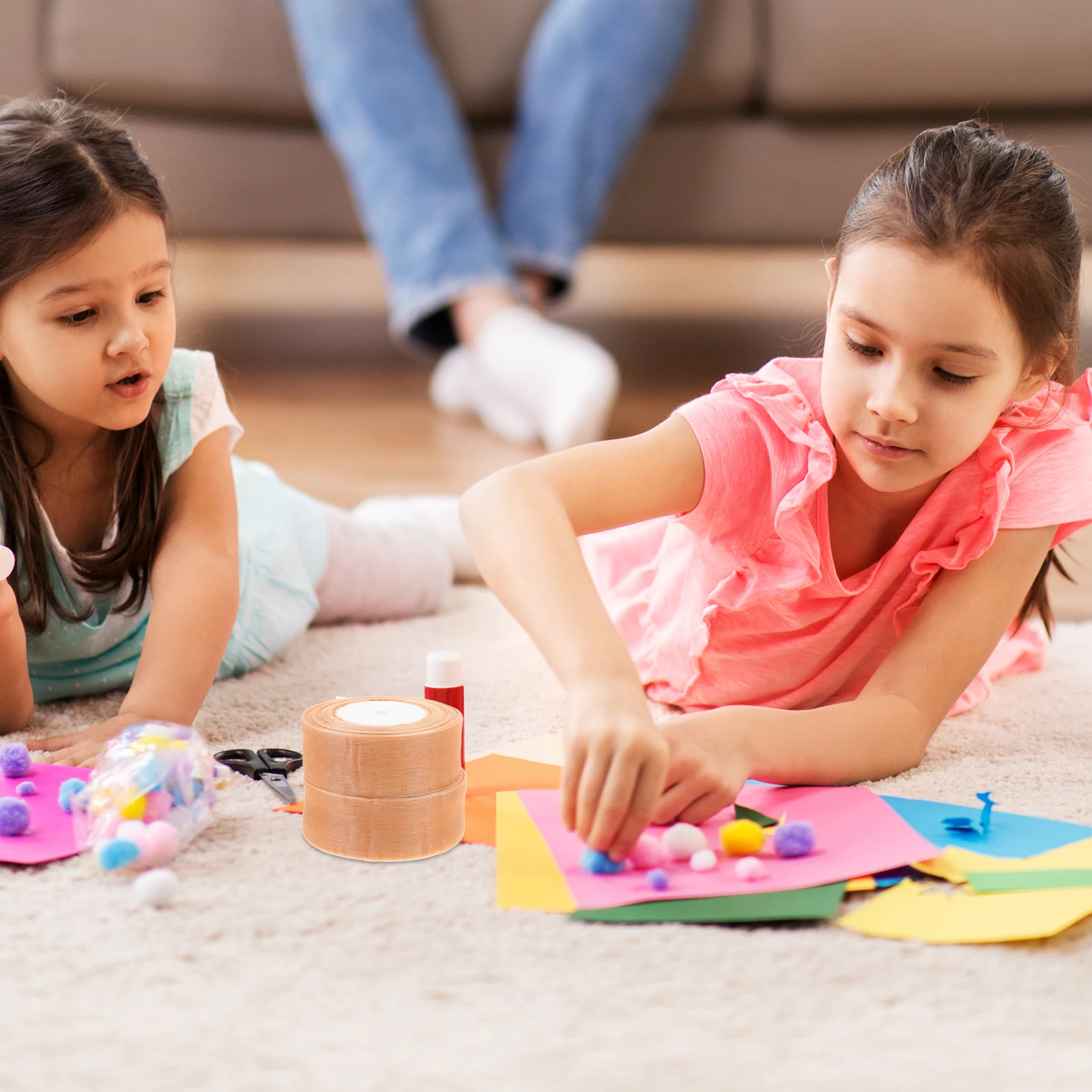 

2 Rolls Gift Box Packaging Hair Accessories Present Ribbon Package Festive Crafted Lovely Tape Cute