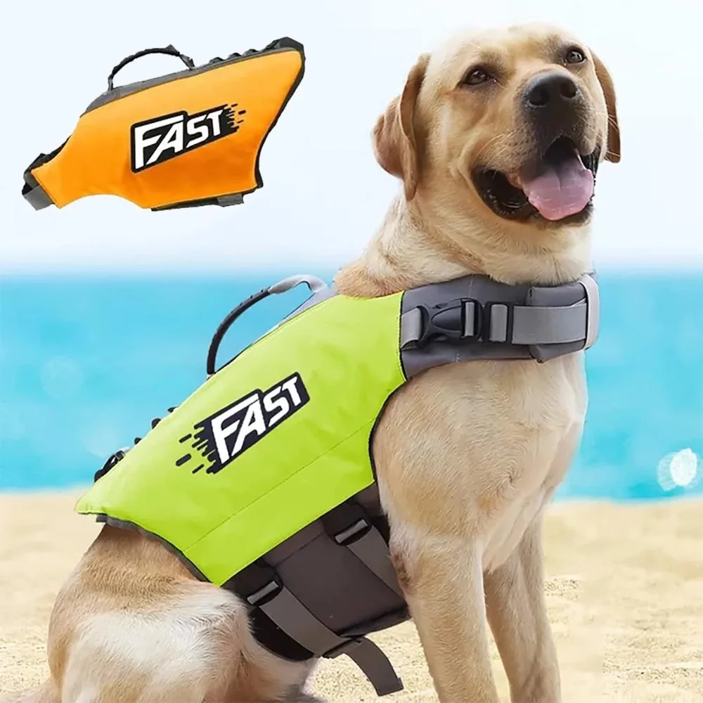 

Summer Pet Dog Swim Vest dog life jacket pet clothes puppy swimsuit dog life jacket safety swimsuit dog supplies green orange