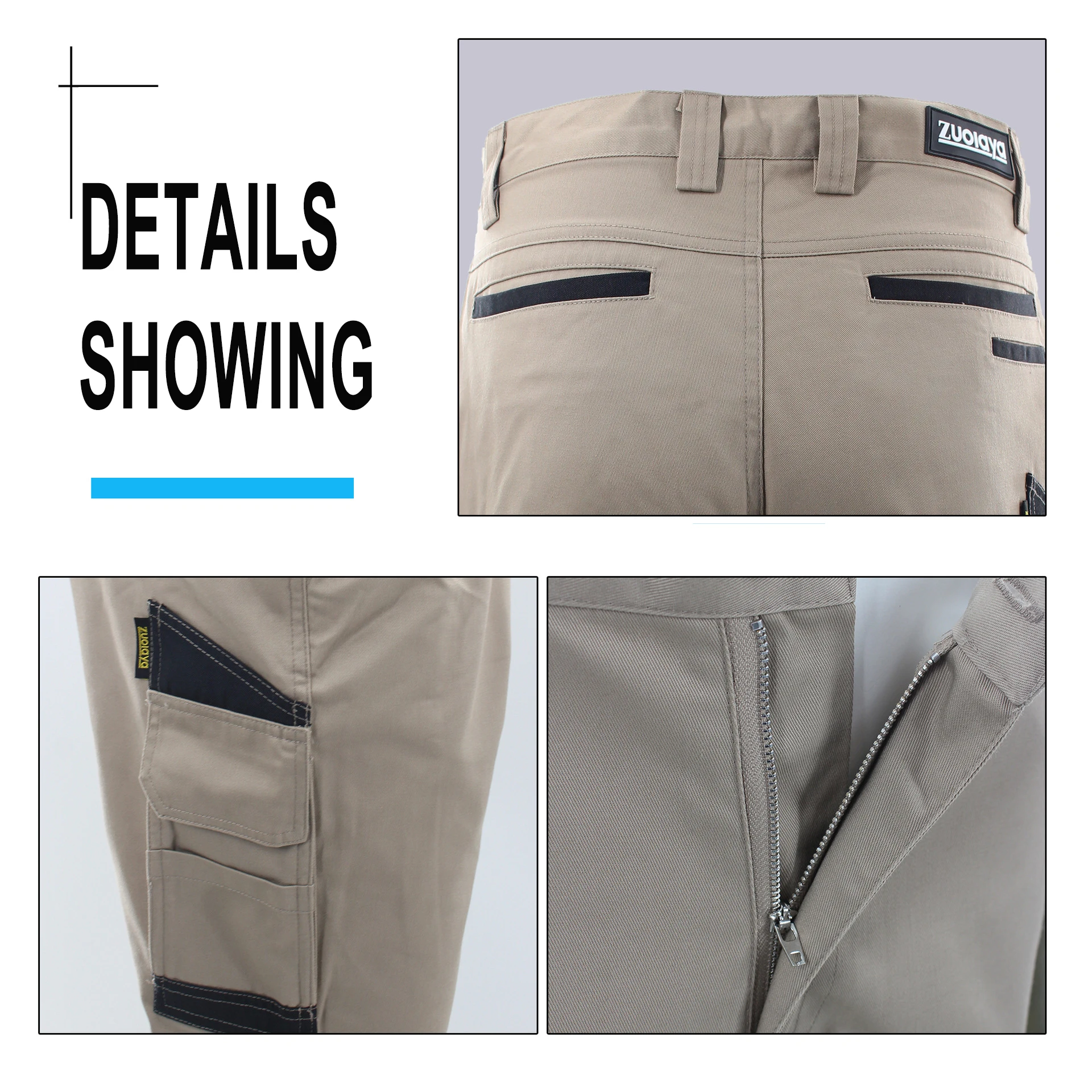 Pantaloni da lavoro durevoli pantaloni Casual pantaloni Cargo da uomo uomo lavoro tasche Multiple per il lavoro in campo edile