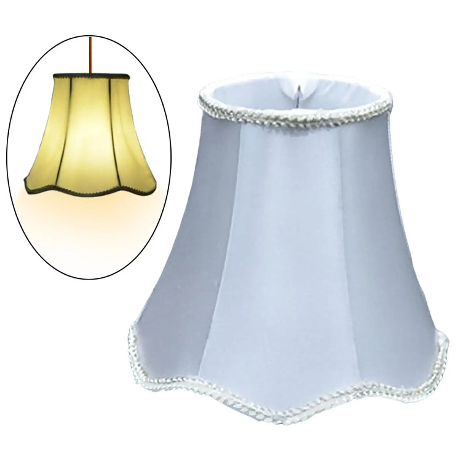 

Cloth Fabric Chandelier Lamp Shade Clip on Easily Install Accessories Elegant Decoration Romantic Lightweight Droplight Cover