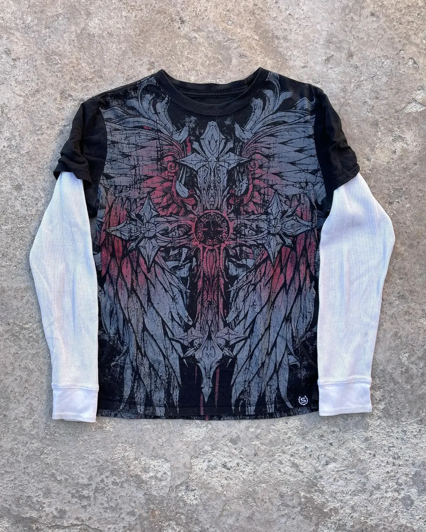 American Fashion Long sleeved T shirt Y2K Hip Hop Printing Cotton T shirt Men Women Casual Gothic Clothing Loose Tops Streetwear