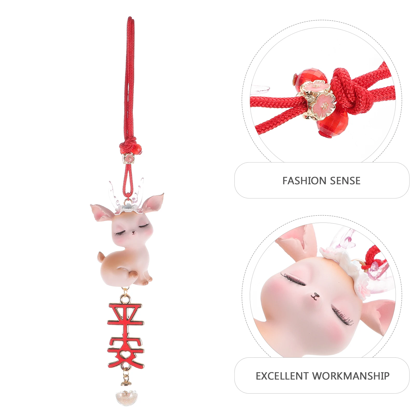 سيارة الغزلان معلقة زخرفة مرآة الرؤية الخلفية سحر رائعتين ديكور السيارات الداخلي الإجهاد الإغاثة شنقا الملحقات