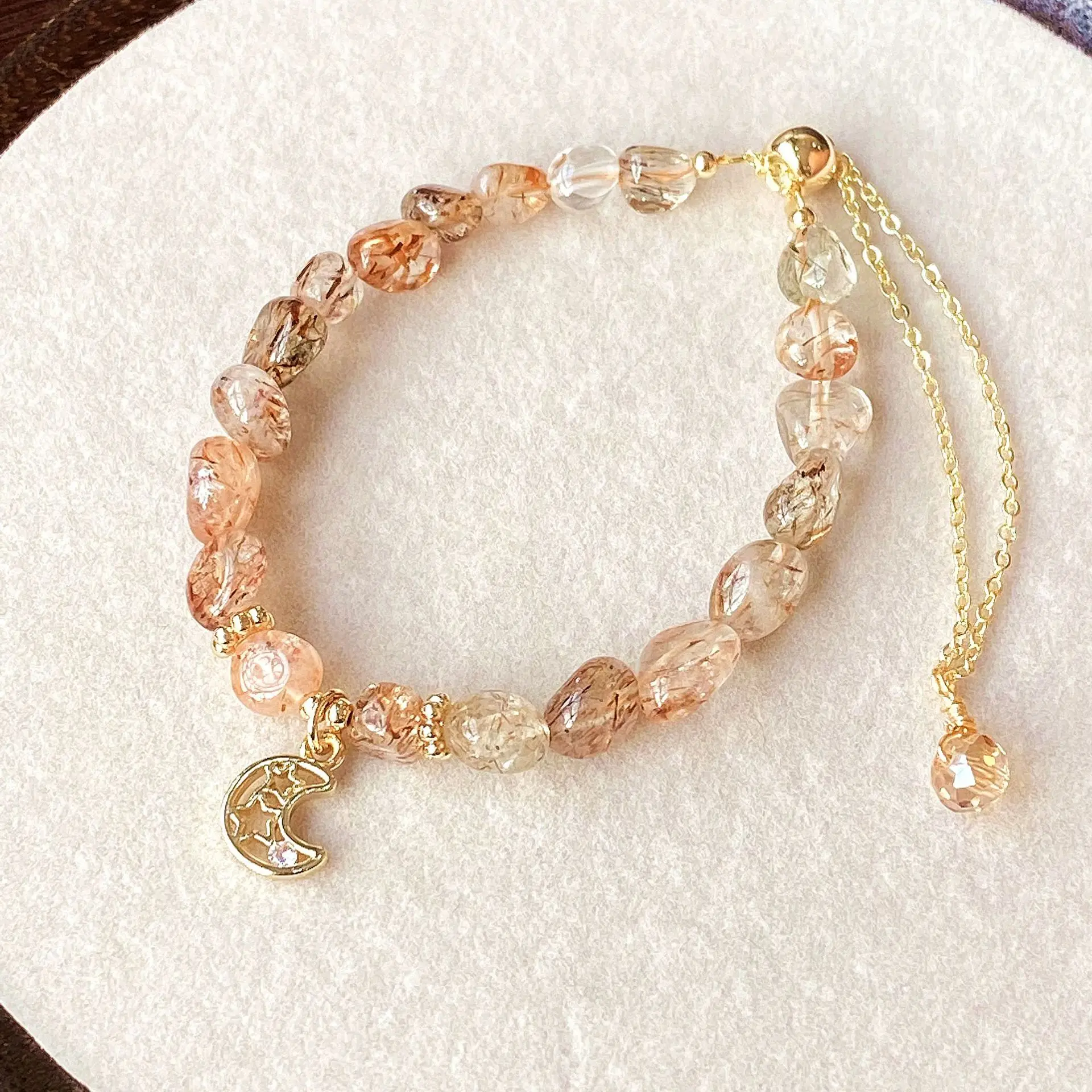Natural, black gold super, copper hair crystal, accompanying materials, bracelets, bracelets, jewelry, wholesale