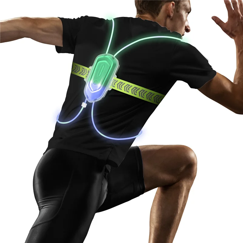

LJL Night Outdoor Sport LED Vest 360° Reflective High Visibility Flash Safety LED Fiber Optic Night Running Riding Colorful