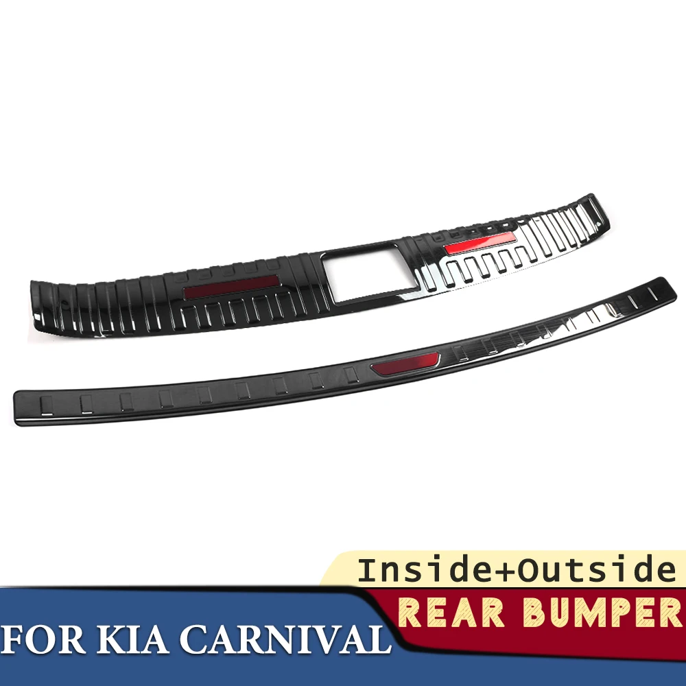 

Trunk Bumper for Kia Carnival (KA4) 2021 2022 2023 2024 Car Accessories Stainless Rear Fender Protector Sill Cover
