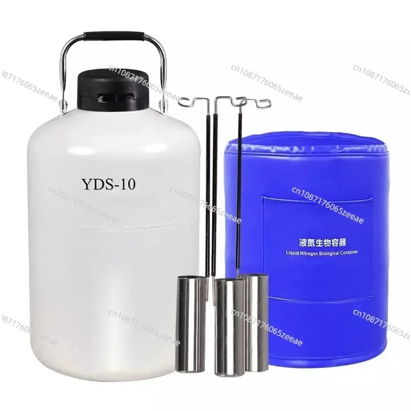 Vessel 10 Liter Liquid Nitrogen Bottle Cryogenic Container Liquid Nitrogen Storage Tank for cow semen storage