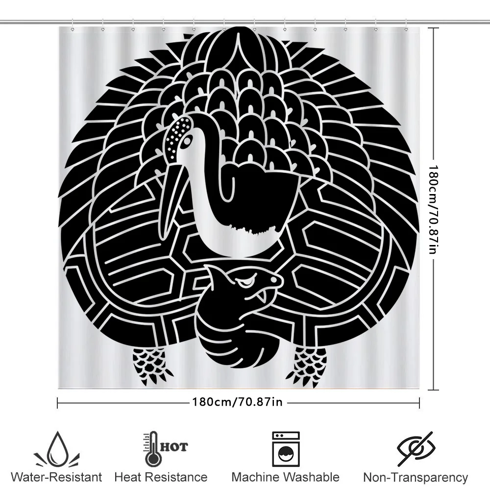 ستارة حمام مخططة باللون الأزرق والأبيض مخصصة مع ديكور بحري مثالي لتحديث الحمام