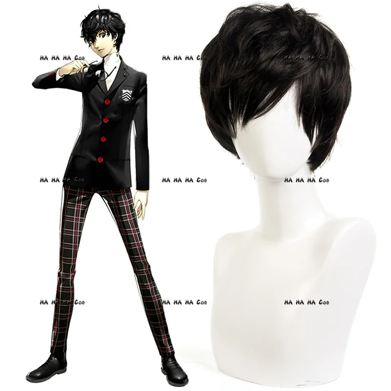 Akira Kuru Anime Cosplay Costume P5 Ren Amamiya Full Set School Uniform Mens Suits Halloween Wig Shoes Glasses Bag