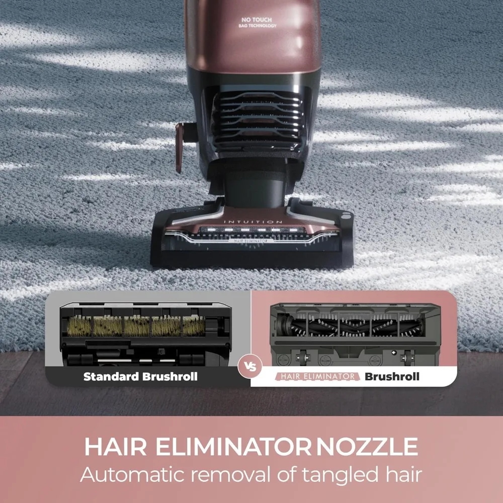 Upright Vacuum with Hair Eliminator Brushroll, Lift-Up Technology for Stairs, Pet Handi-Mate, Carpet & Hard Floor, Rose Gold view 3
