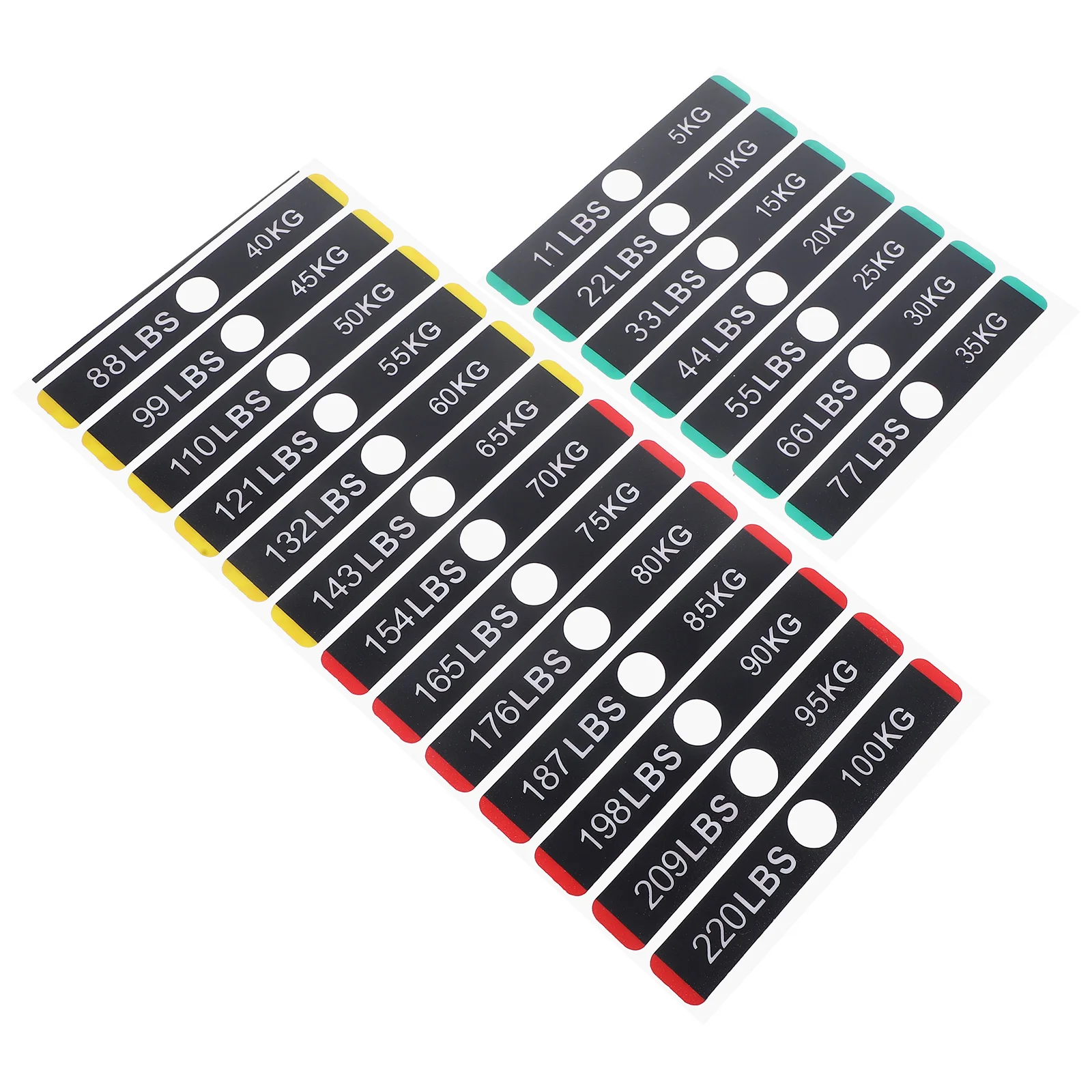 

1 Sheet of Gym Weight Stickers Weight Marking Tapes Self-adhesive Labels Equipment Stickers