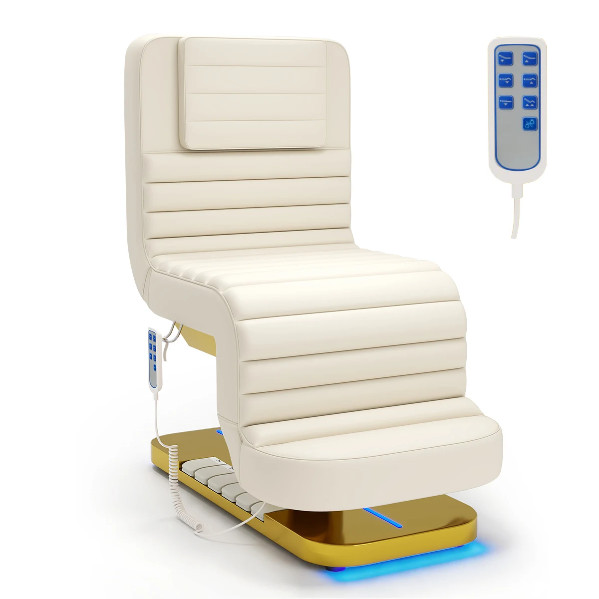 

Electric Beauty Bed for Salon Facial Massage Table Lash Bed Curved Reclinable 3 Motors - Beauty Salon Furniture