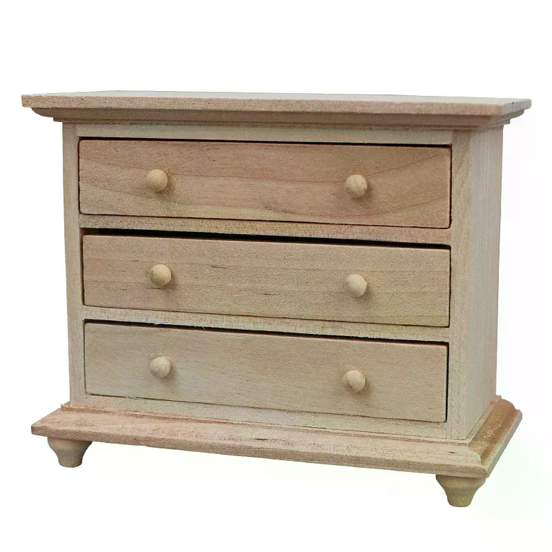 1:12 دمية مصغرة درج تخزين خزانة خزانة السرير الجدول الأثاث نموذج ديكور لعبة بيت الدمية الملحقات