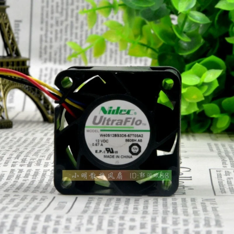 D 1 pcs For NIDEC W40S12BS3D5-57T03A2 | 4028 12V 0.67A 4CM PWM Axial Cooling Fan