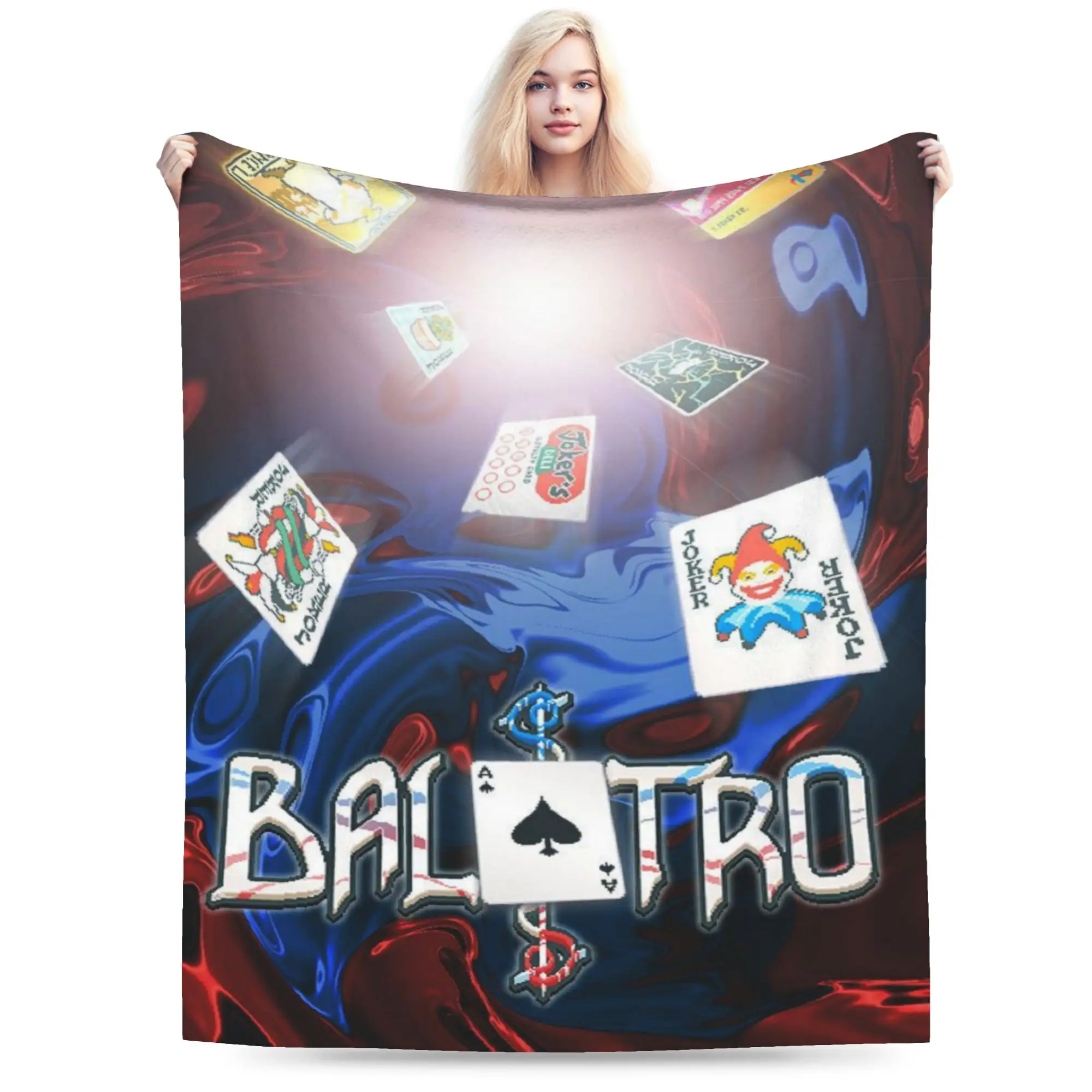 Balatro Video Game Blankets Fleece  Relax Lightweight Thin Throw Blanket for Bedroom Bedding Throws