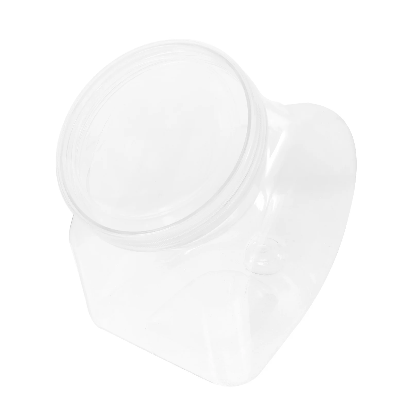 

2000Ml Wide Mouth Storage Bottle Transparent Plastic Container For Jar Angled Pour Spout Leakproof Lid Kitchen