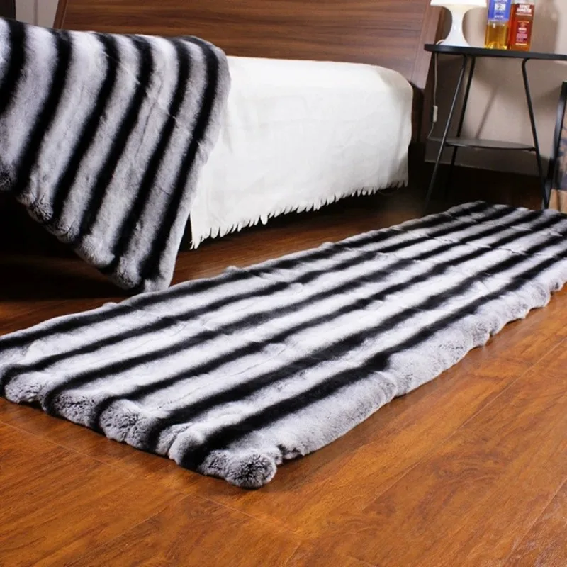 Modern simple coffee fur blanket model room bedside blanket bed flag  sofa light luxury towel