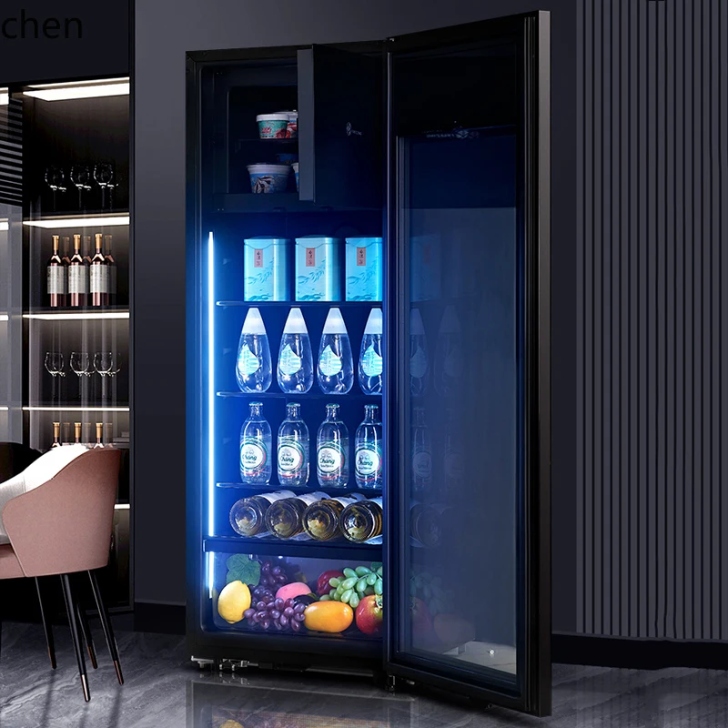 HTT Zunbao Ice Bar Frigorifero Soggiorno Club Tè Bevande Frutto Refrigerazione Congelatore Armadietto per vino a temperatura costante fresca