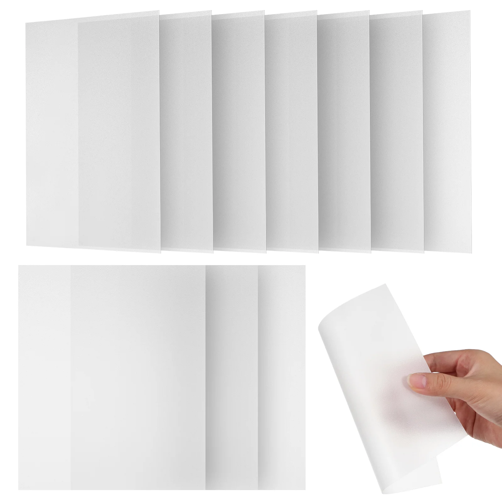 12 Stuks Vierkante Stencil Papier Film Blanco Voor Pvc Materiaal Transparante Stencils Doorschijnend