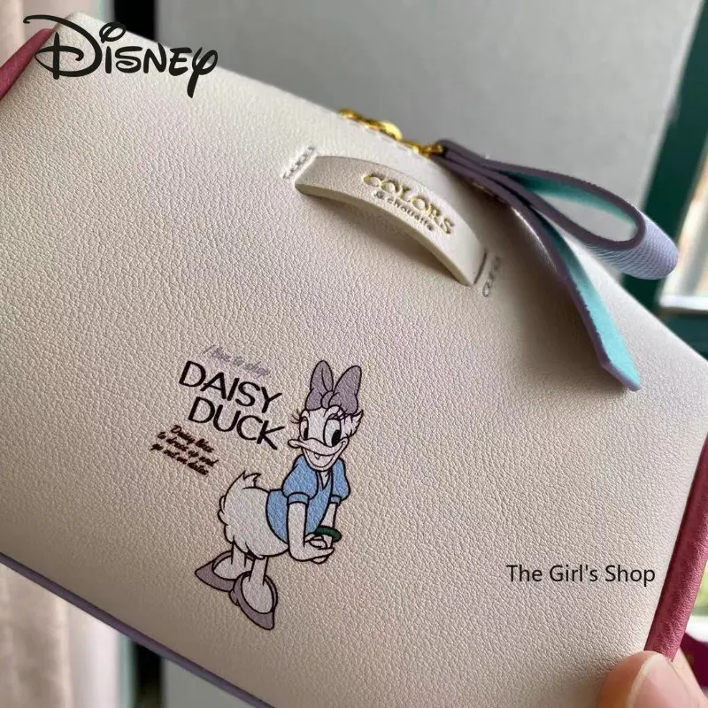 Disney Donald Duck Dai Silk Original 2023 New Women\'s Makeup Bag Luxury Brand Makeup Bags High -quality Cartoon Fashion Backpack