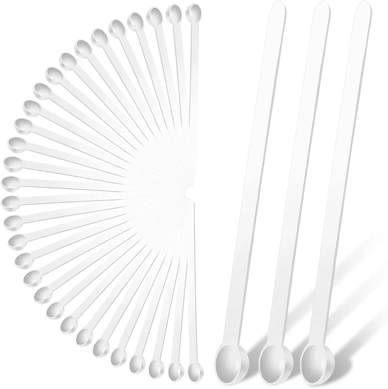 200 Stück Mini-Messlöffel, 0,15 ml, Mikro-Pulverschaufel für Zucker, Kosmetik, Kaffee, Milch, Glitzer, Messwerkzeuge, Zubehör – Detail 2