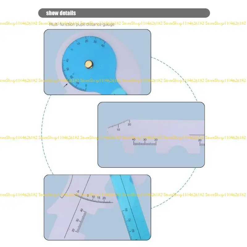 Q2Q4 Messen optisch Vernier PD Lineal Pupill Distanzmesser Augen -Ophthalmic -Werkzeug
