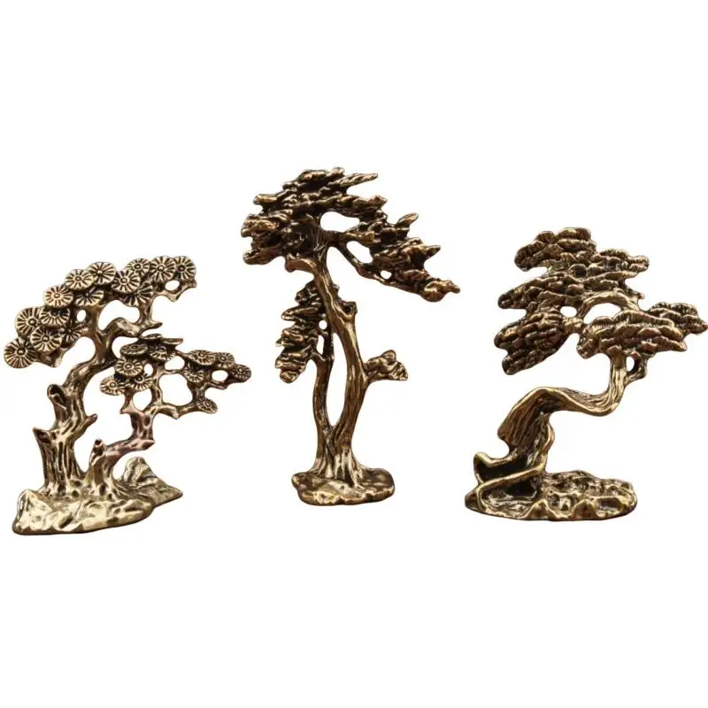 Pine Tree Crane Home Furnish Ornament Smooth Edge Safe Home Decor Figurine for Kids Room Shelf Housewarming Gift Decor