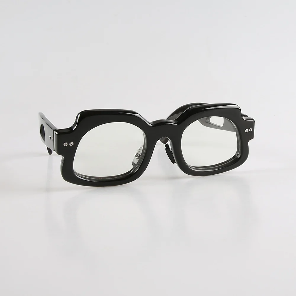 Eyeglass Frames Unique Thick Hollow Out Optical Lenses Eyeglasses Vintage Handmade Buffalo Horn Prescription Man Glasses Frames