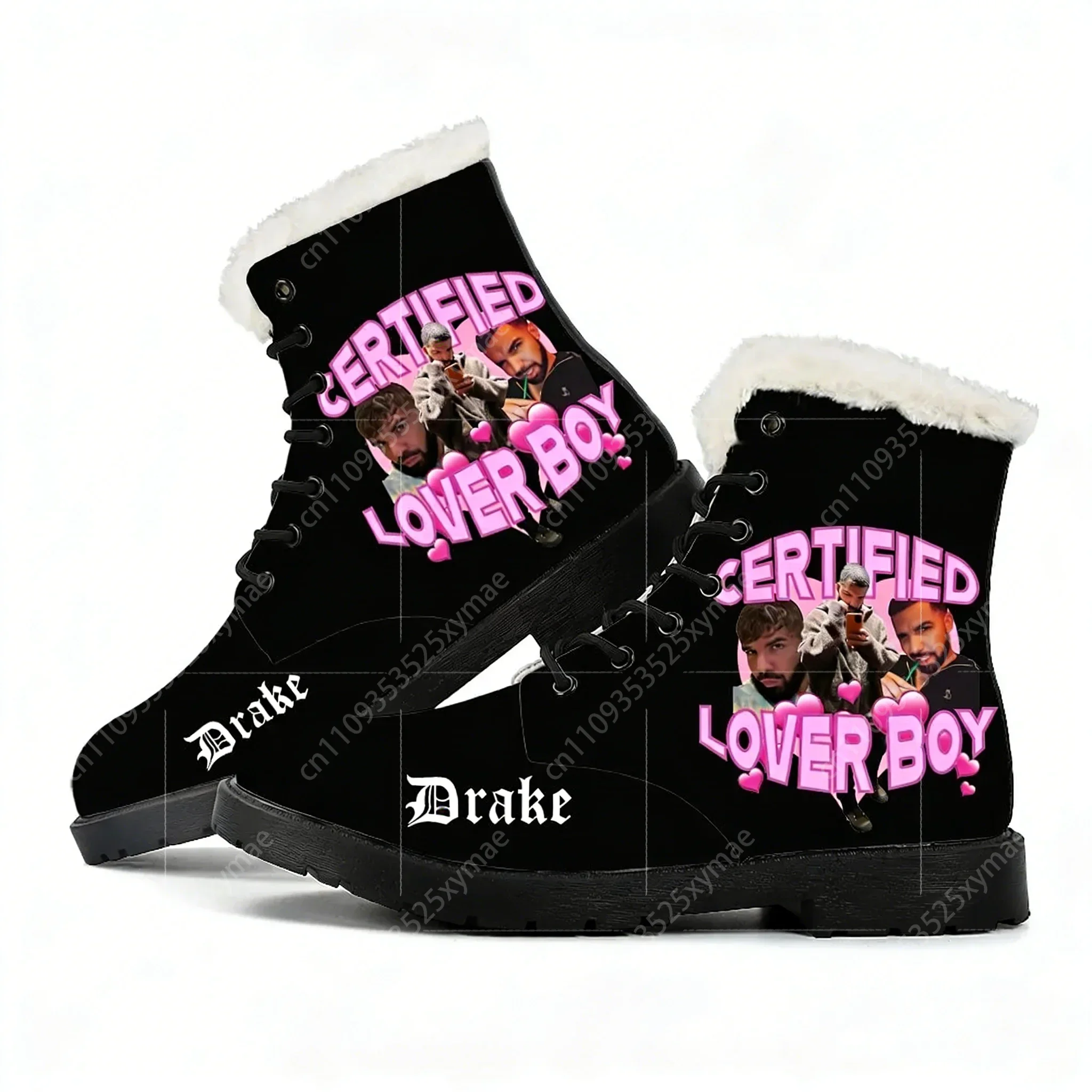 Drake Drizzy Rap Hip hop Music Singer Plush Boots Men Women Teenager Shoes Casual Boot Outdoor Lightweight High Quality Shoe