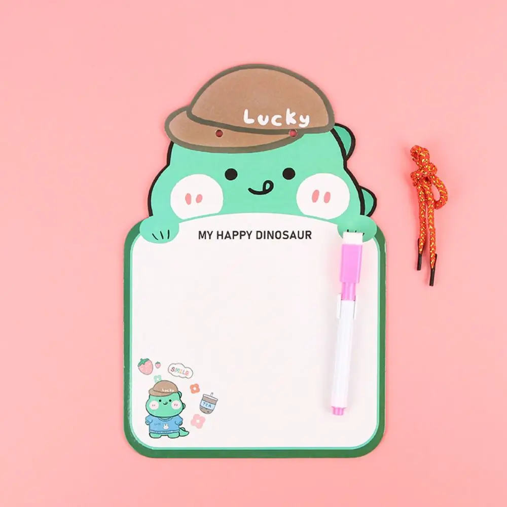 Cute Erasable Whiteboard Reusable Suspendable Whiteboard Notebook Creative Cartoon Animal Shape Message Pad Early Education