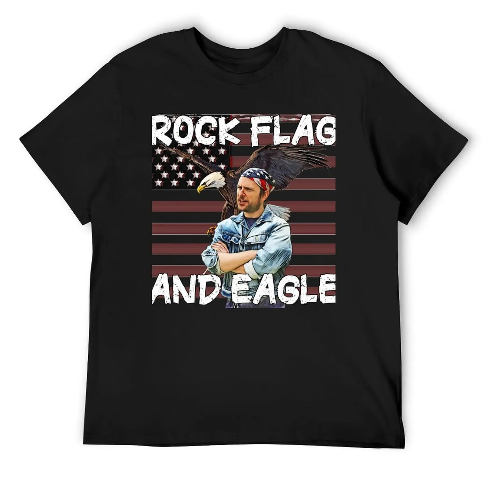 Rock Flag and Eagle T-Shirt kawaii clothes vintage clothes plus size clothes fitted t shirts for men