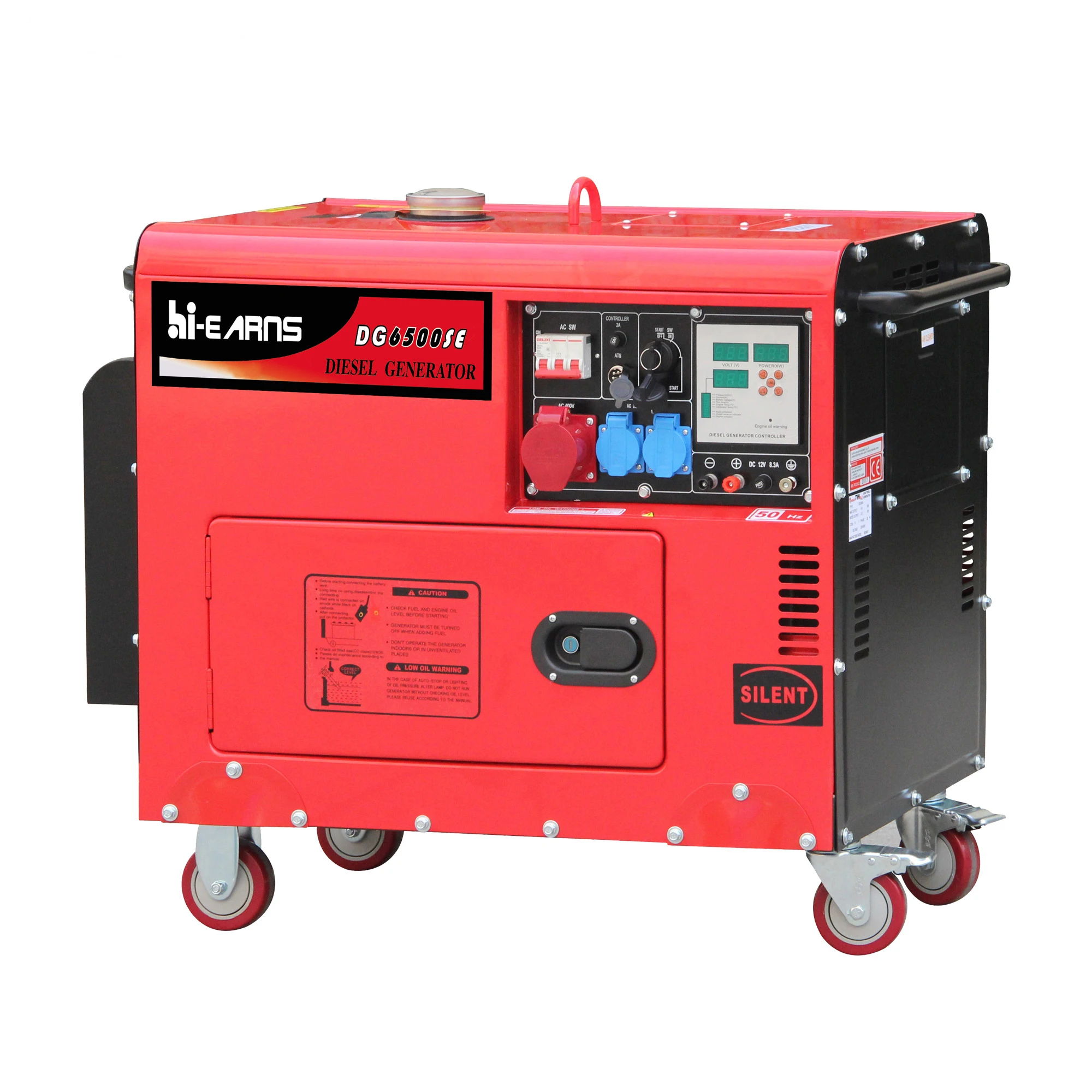

portable four side wheels digital meter silent dies el generator 5KW