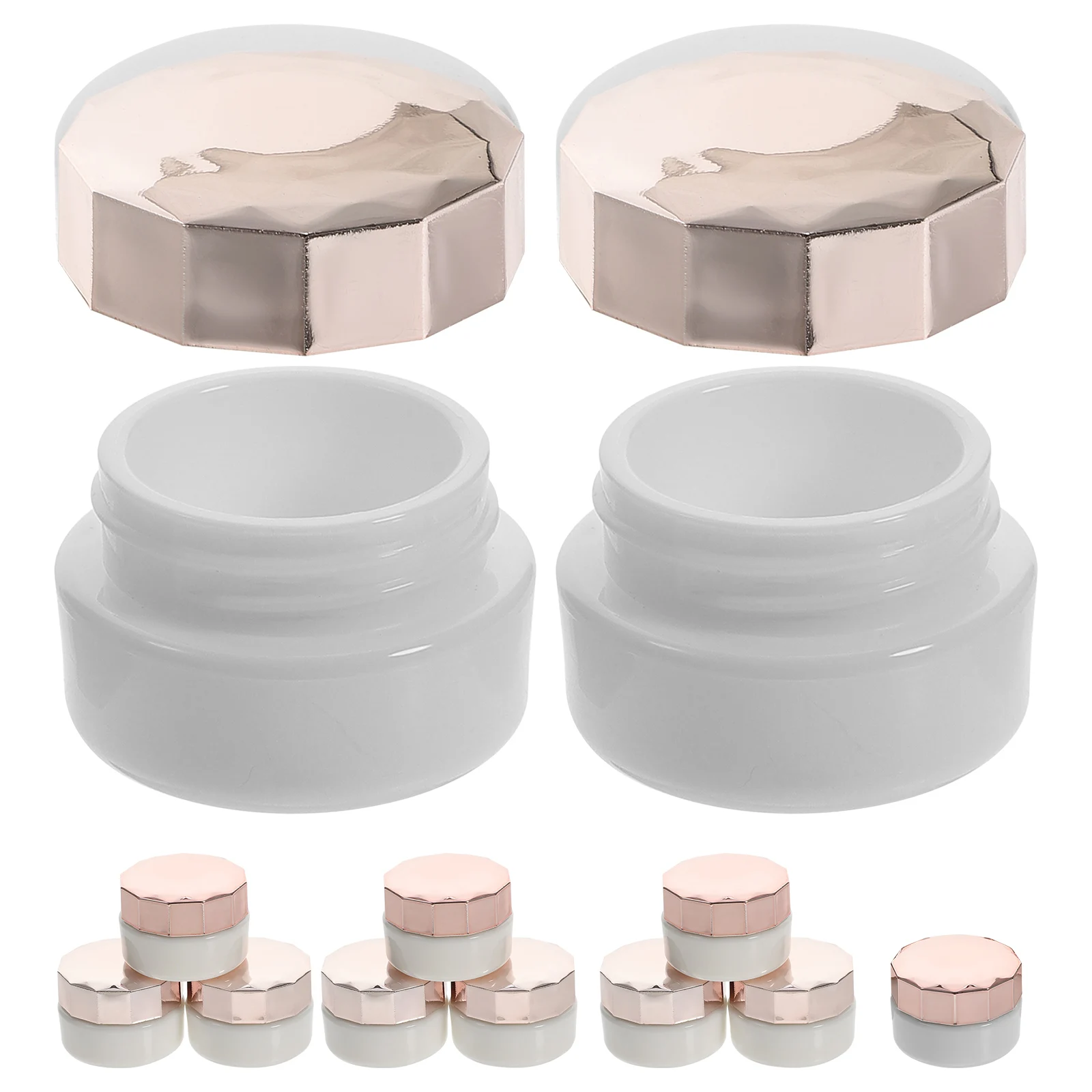 

12 Pcs Face Cream Subpackaging Boxes Plastic Travel Containers Leak Proof Refillable Jars Small Size Lightweight PP Empty