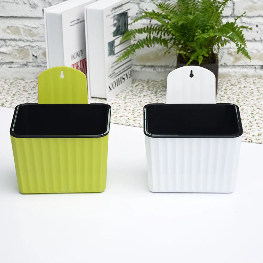 

Plastic Wall Hanging Planter Creative Self Watering Flowerpot Hanging Hole Design Water Storage Long Time Succulents Holder